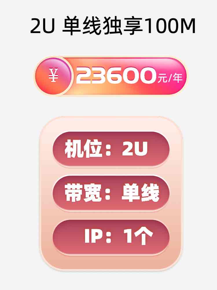 济南单线100M服务器托管价格